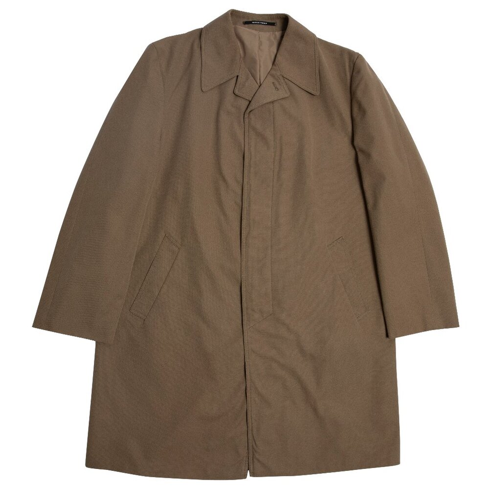 Sundazed (France) Vintage Tergal Canvas Weave Revere Collar Balmacaan Coat : XL